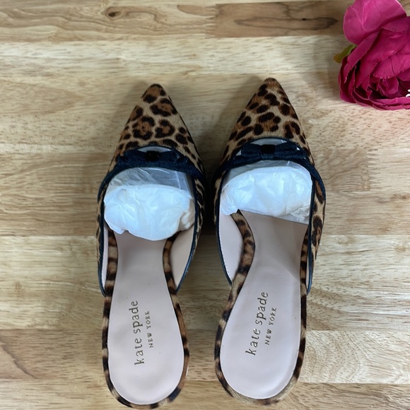 Kate Spade New York Leopard Print Carnation Pumps Size 6.5 - Picture 4 of 8